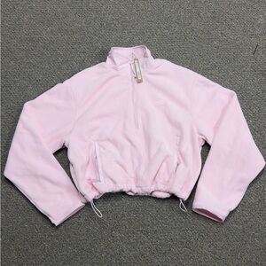 Skims Women’s Half Zip Outdoor Fleece Pullover in Cherry Blossom